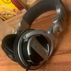 High End Silver and Black Xone DJ Headphones